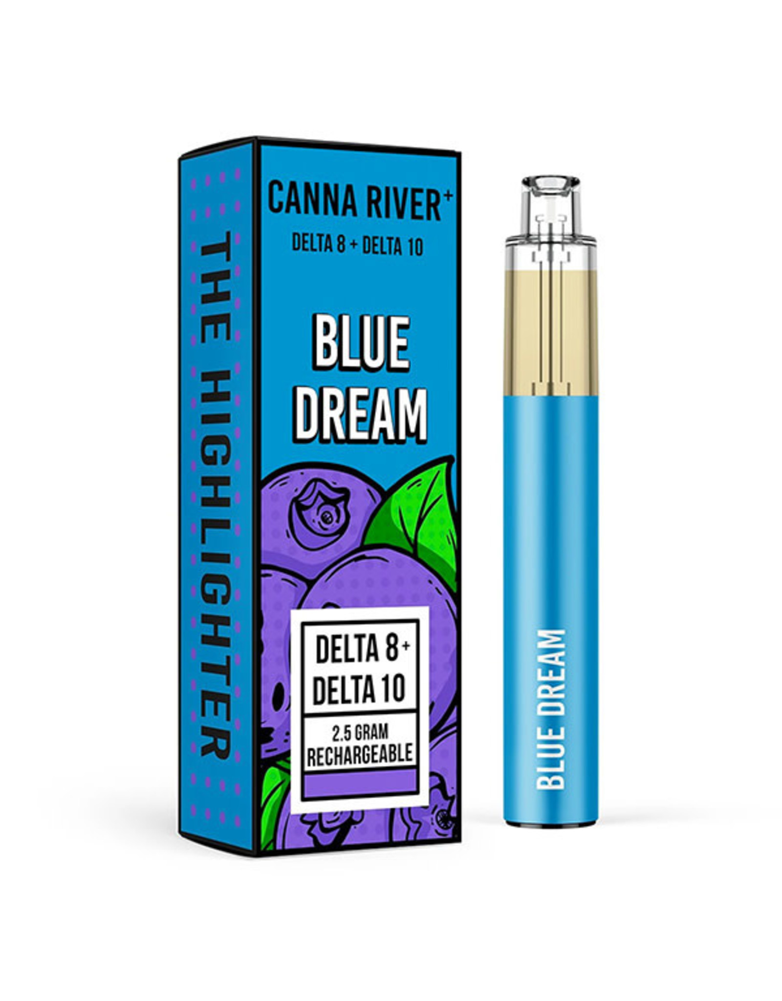 Canna River Canna River Delta 8+10 Blue Dream Hybrid Rechargeable Cart 2.5g
