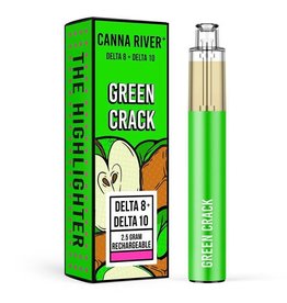 Canna River Canna River Delta 8+10 Green Crack  Sativa  Rechargeable Cart 2.5g