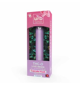 URB URB THCO Live Resin  Cupcake Kush Indica  Disposable 2 Gram
