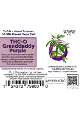 Apothecary Rx Apothecary Rx THC-O  Granddaddy Purple Indica Cartridge 1gr