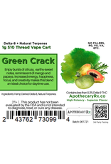 Apothecary Rx Apothecary Rx Delta 8 Energizing and Uplifting Green Crack  Sativa Cartridge 1gr