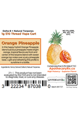 Apothecary Rx Apothecary Rx Delta 8 Orange Pineapple Sativa Cartridge 1gr