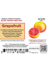 Apothecary Rx Apothecary Rx Delta 8 Grapefruit  Sativa Cartridge 1gr