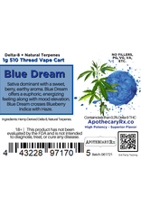 Apothecary Rx Apothecary Rx Delta 8 Blue Dream Sativa Cartridge 1gr