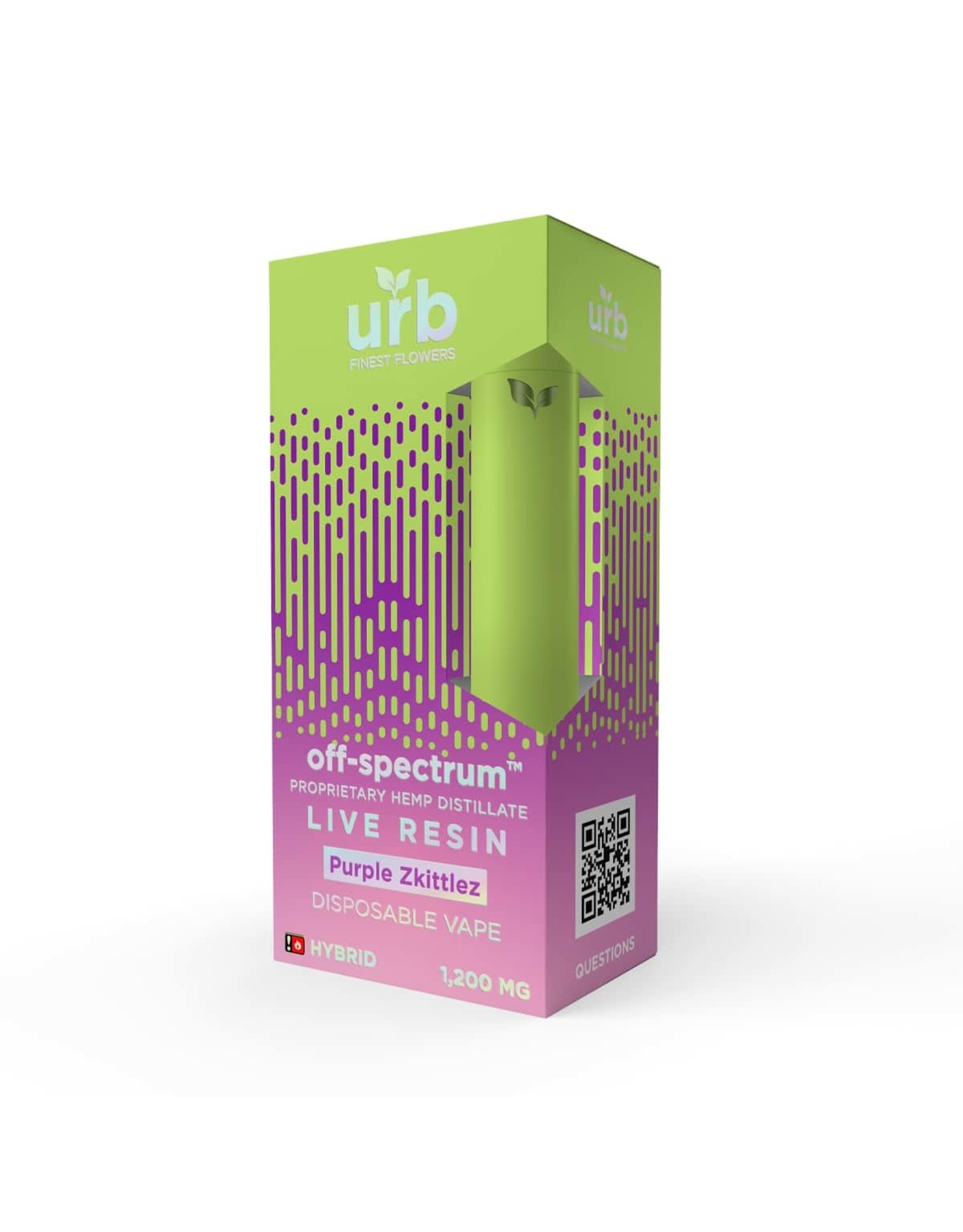 URB URB Off Spectrum Live Resin  Purple Zkittlez Disposable 1.2Gram