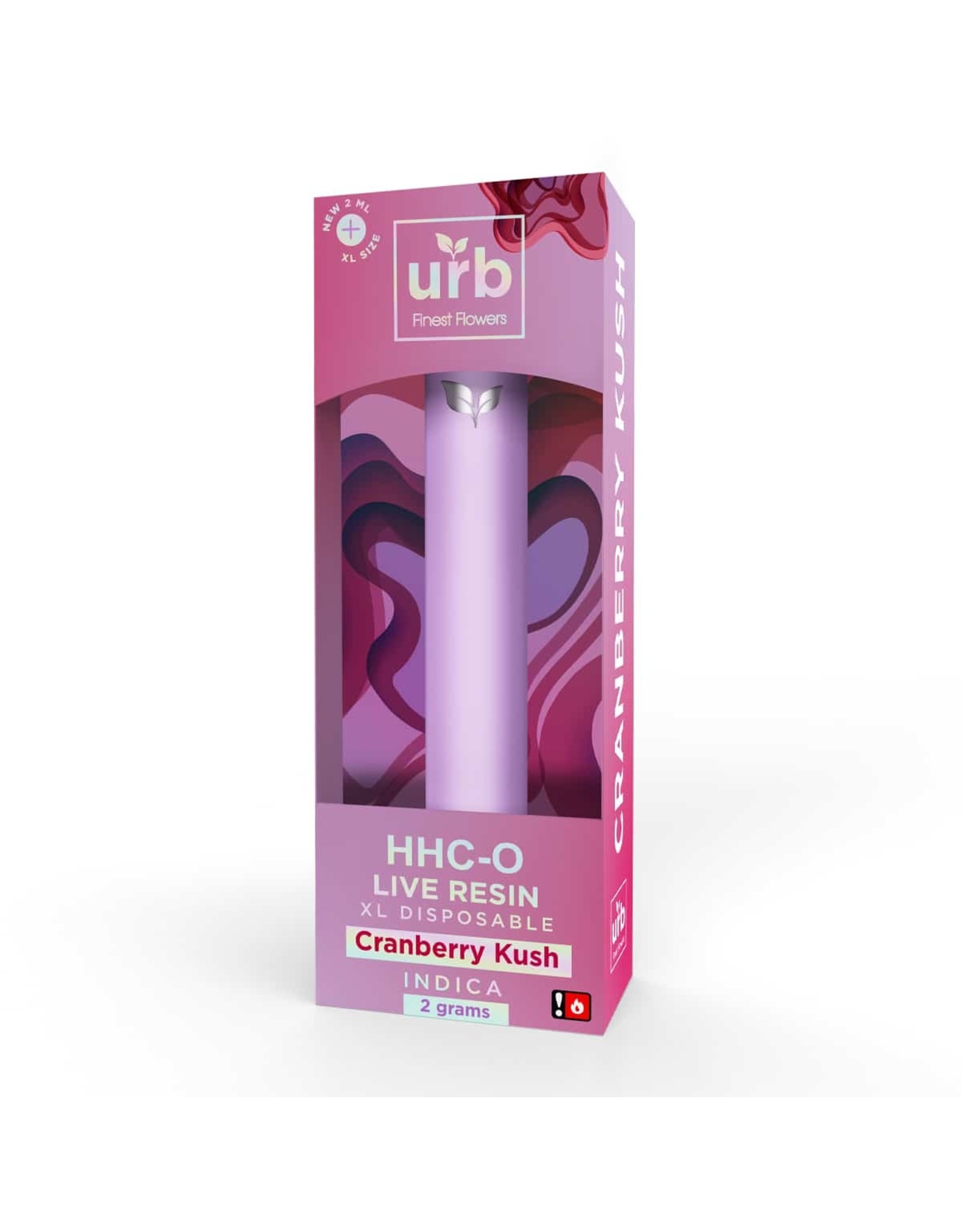 URB URB HHC-O Live Resin Cranberry Kush Indica Disposable 2gr