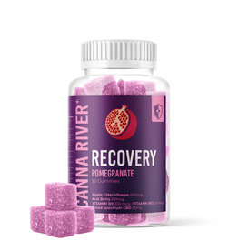 Canna River Canna River CBD Broad Spectrum Recovery Pomegranate Gummies 25mg 20ct