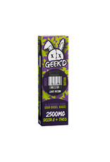 GEEK'D Geek'd Delta 8-THCO Live Resin Blackberry Kush Indica Sojay Sour Diesel Sauce Sativa Disposable Cartridge 2.5gr