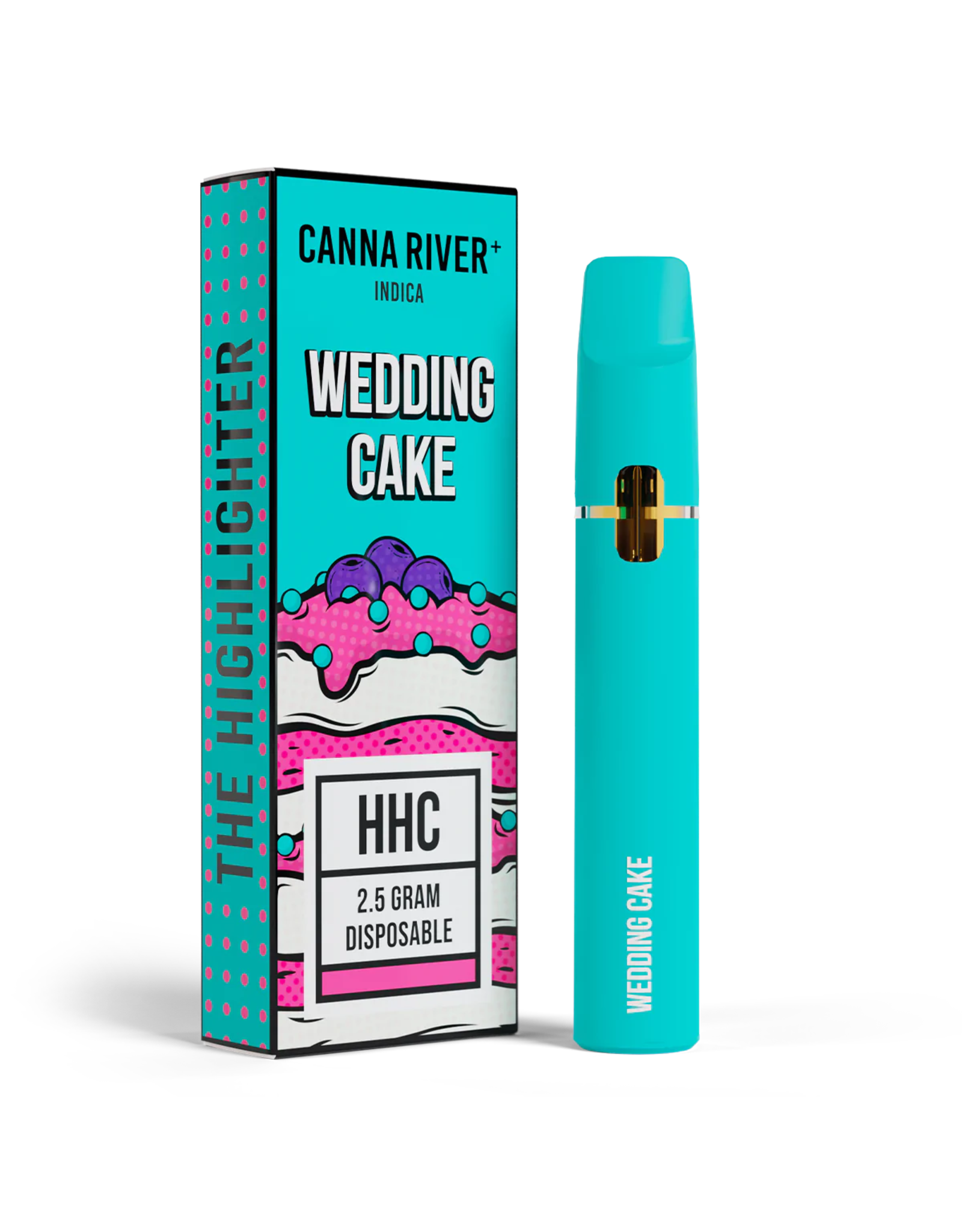 Canna River Canna River HHC Wedding Cake Indica Disposable Rechargeable 2.5gr Cartridge
