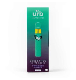 URB URB Delta 9 THCO Live Resin Forbidden Gusher Hybrid Disposable Cartridge 3gr