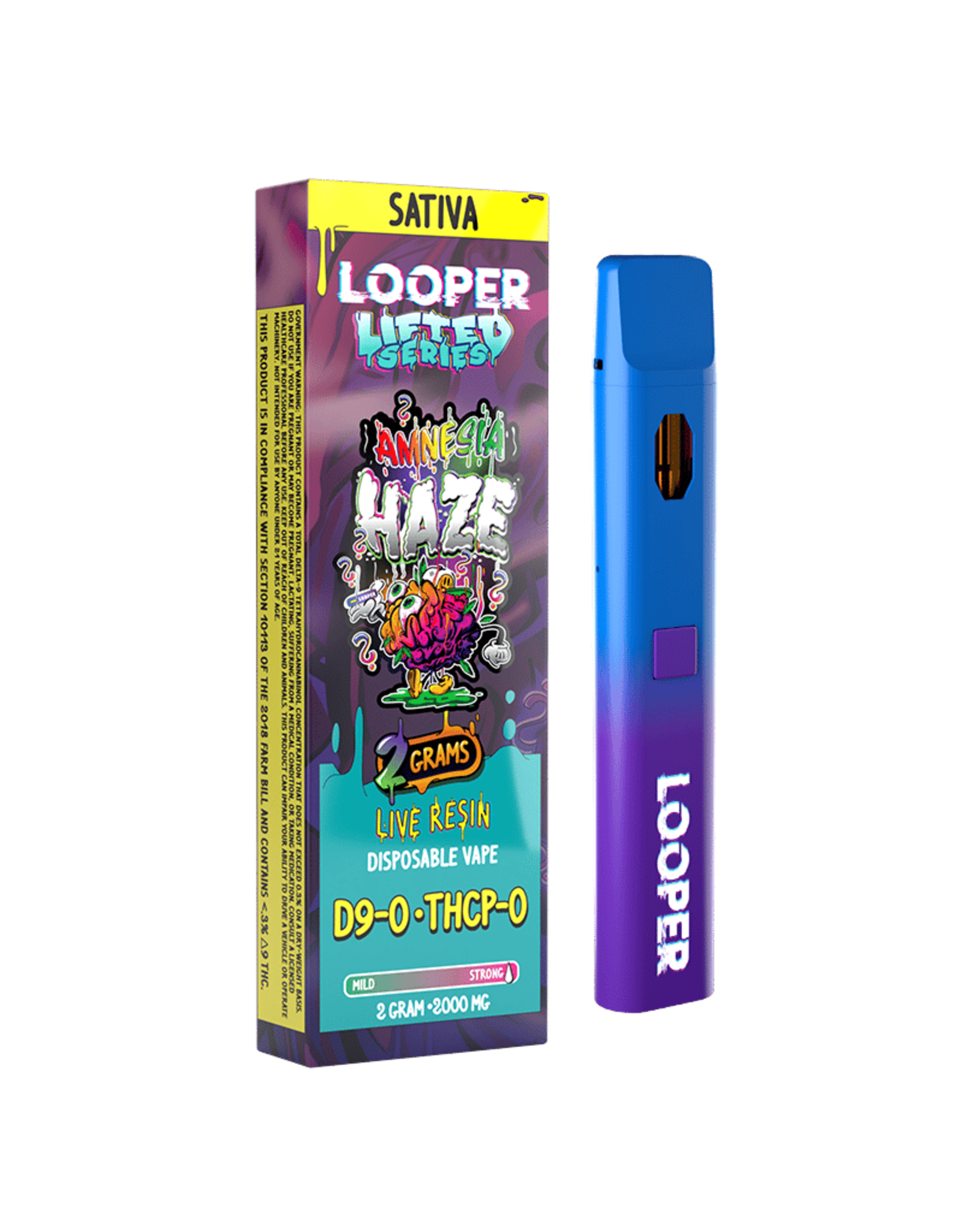 Dimo Looper Delta 9-O - THCO-O Amnesia Haze Sativa Disposable 2g