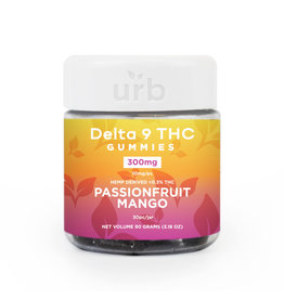 URB URB Delta 9 THC Passionfruit Mango Vegan Gummies 10mg 30ct