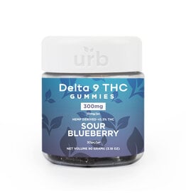 URB URB Delta 9 THC Sour Blueberry Vegan Gummies 10mg 30ct