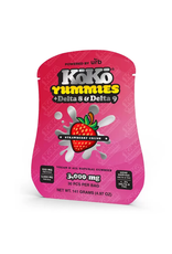 URB KoKo Yummies by URB Delta 8 Delta 9 Strawberry Crush Vegan Gummies100mg 30ct