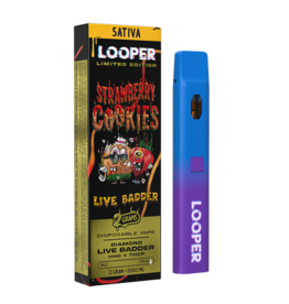 Looper Looper Live Badder THCa HHC THC-P Strawberry Cookies Sativa Disposable 2g