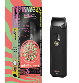 Pinweel Pinweel Delta 9 Delta 10 THC-A Live Resin Strawberry Kiwi Indica Rechargeable 3g