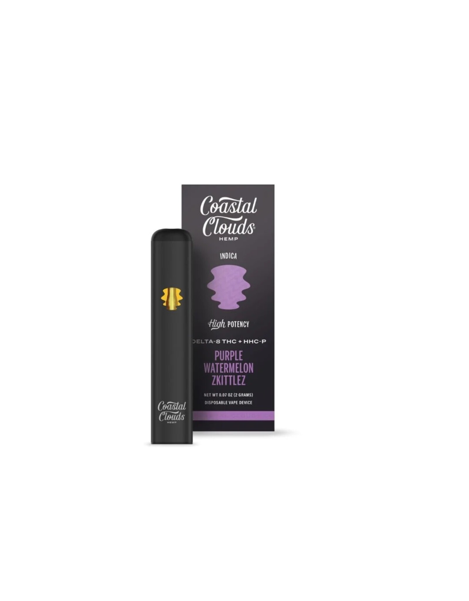 Coastal Clouds Coastal Clouds Delta 8 HHC-P Purple Watermelon Zkittlez Indica Disposable Cartridge 2gr