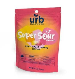 URB URB Delta 8/9/10 Super Sour Peach & Blood Orange Gummies 25mg 30ct