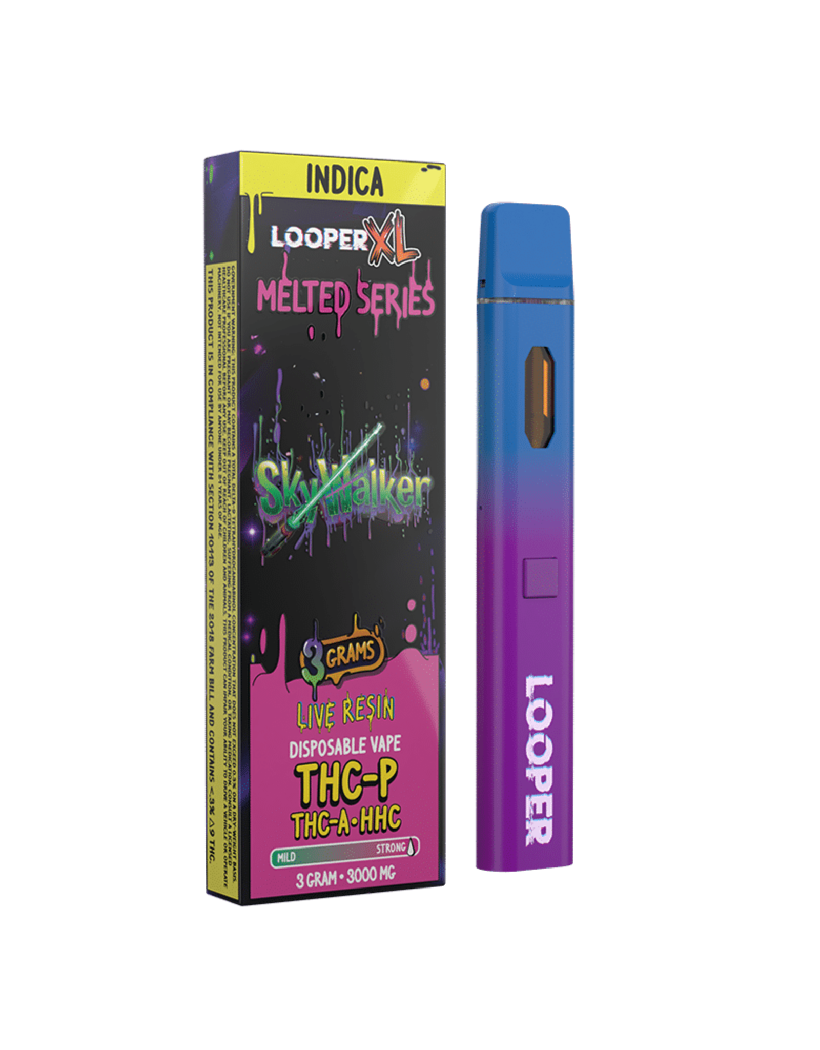 Looper Looper THC-A -HHC-Live Resin Skywalker Indica Disposable 3gr