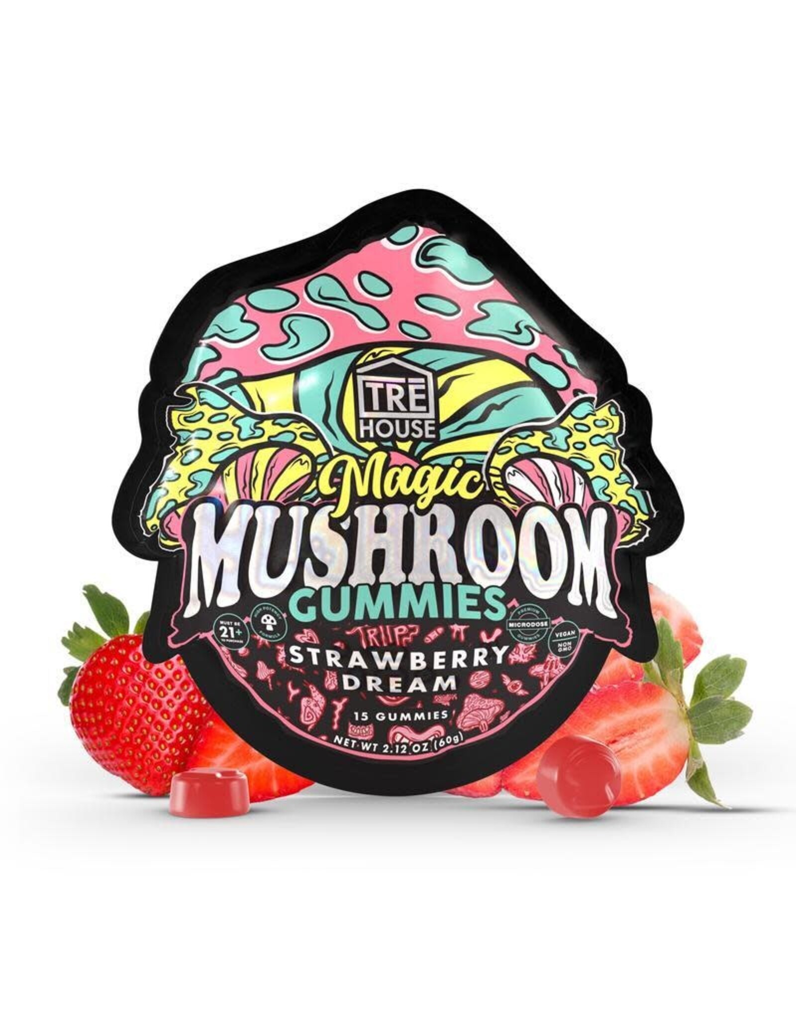 Tre House Tre House Strawberry Dream Magic Mushroom Microdose  Gummies 15ct