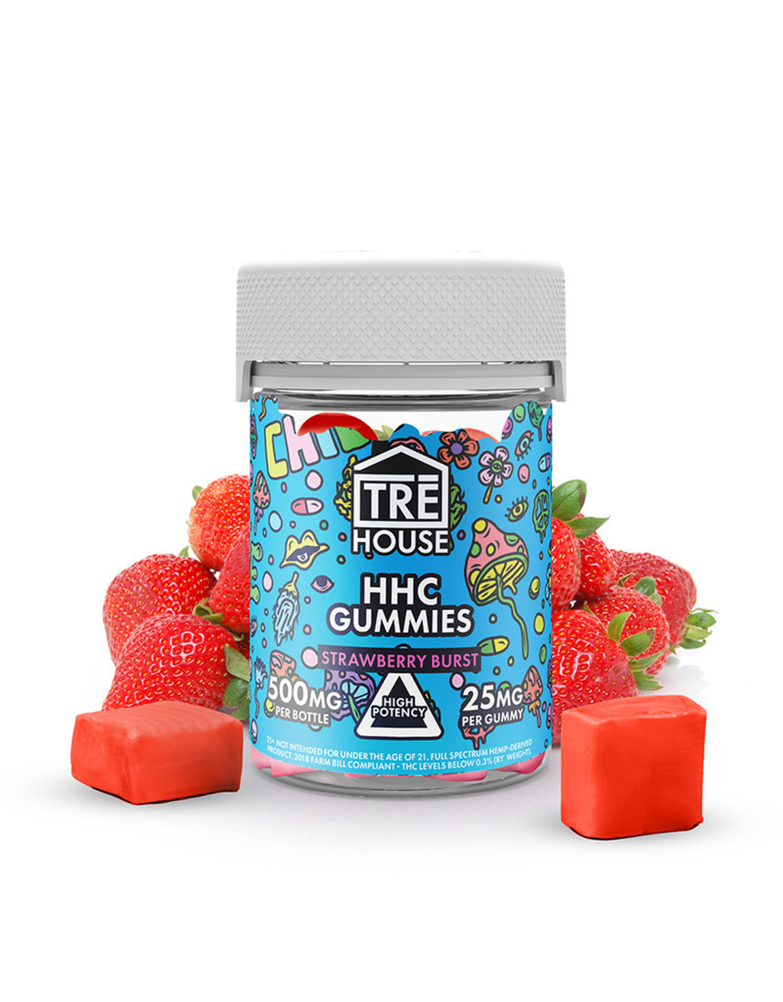 Tre House Tre House HHC Strawberry Burst Gummies 25mg 20ct