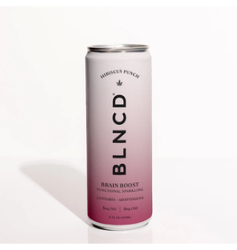 BLNCD Delta 9 Brain Boost Hibiscus Punch Sparkling Water Delta 9 5mg CBD 5mg 12floz