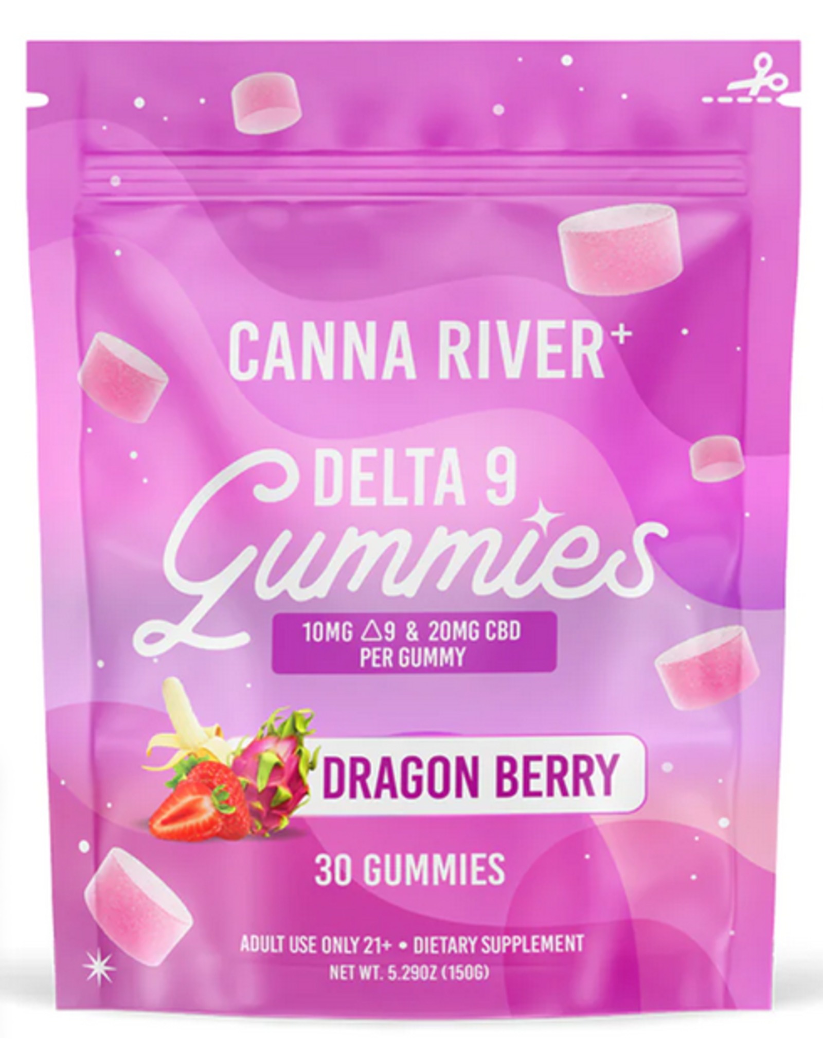 Canna River Canna River Delta 9 CBD 1:2 Dragon Berry Gummies 30mg 30ct