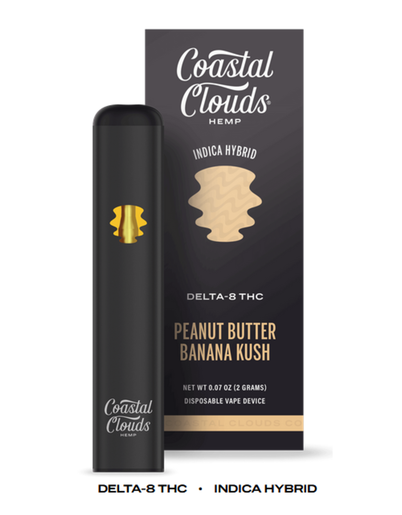 Coastal Clouds Coastal Clouds Delta 8 Peanut Butter Banana Kush Disposable 2g