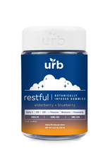 URB URB Delta-9 CBD CBN Restful Botanically Infused Elderberry and Blueberry Gummies 25mg 30ct