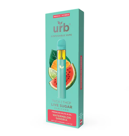 URB URB Delta 8- THCA THCP Live Sugar Watermelon Sangria Indica /Hybrid Disposable Cartridge 3gr