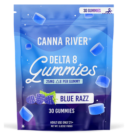 Canna River Canna River Delta 8 Gummies Blue Razz 25mg 30ct