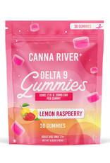 Canna River Canna River Delta 9 10mg CBD 20mg  Lemon Raspberry Gummies 30mg 30ct