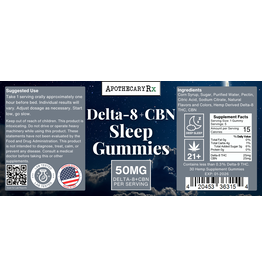 Apothecary Rx Apothecary Rx Delta 8 CBN Vegan Sleep Gummies 50mg 30ct
