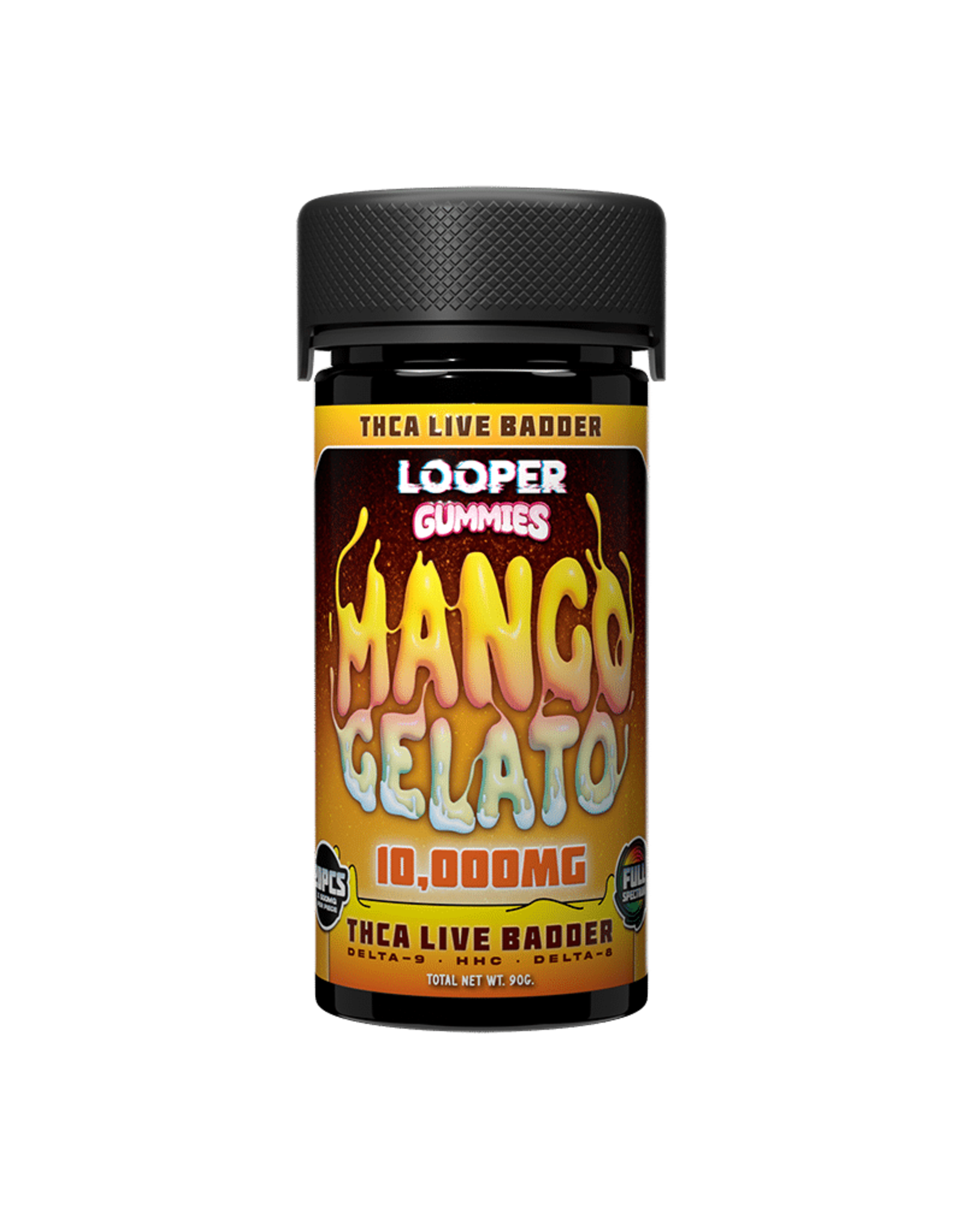 Looper Looper Live Badder THCa Delta-9 HHC Delta-8 Mango Gelato Gummies 500mg 20ct