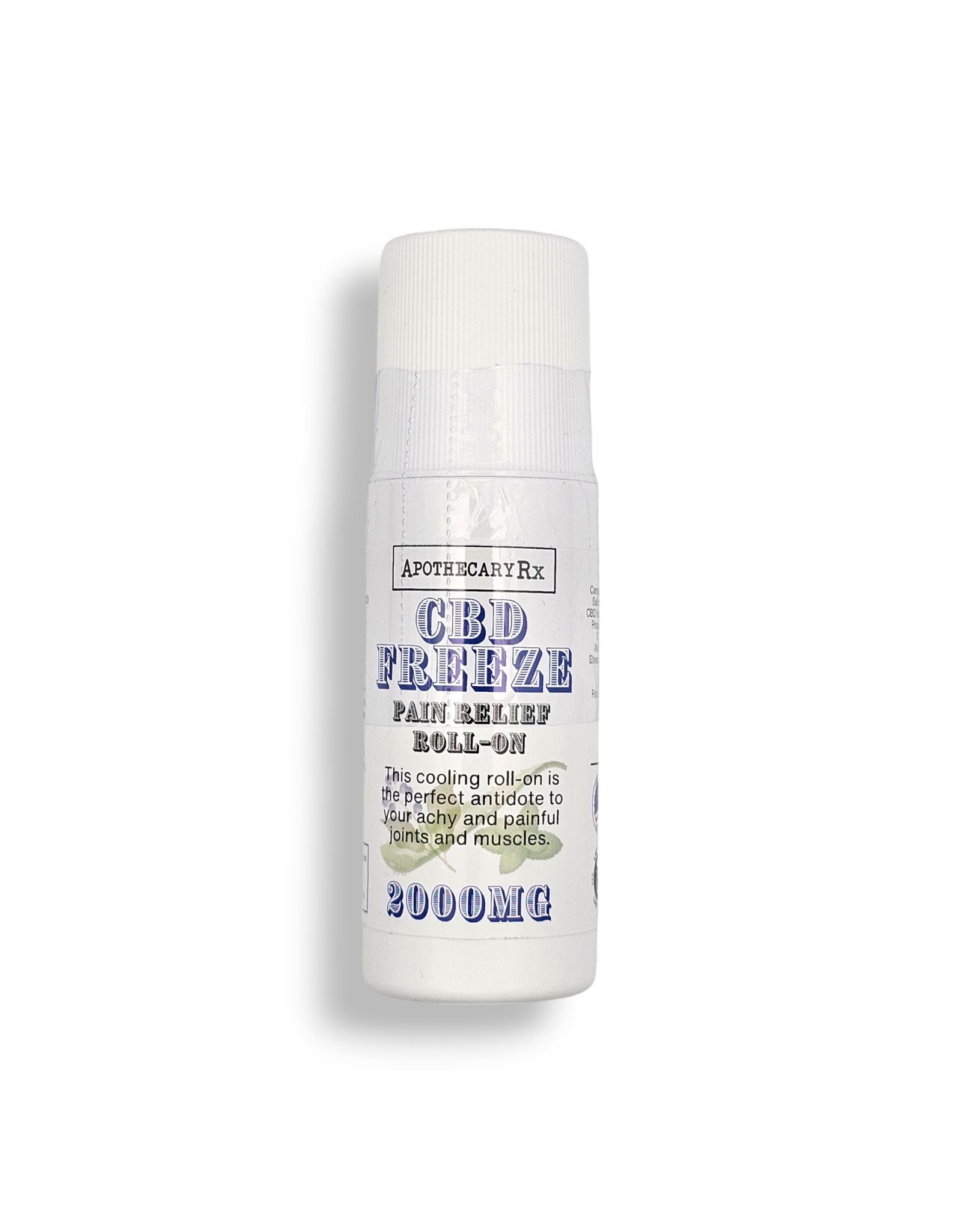 Apothecary Rx CBD Isolate Freeze Pain Relief Roll On 2000mg 3oz