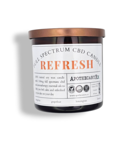 Apothecary Rx Full Spectrum CBD Aromatherapy Candle REFRESH 100mg 8oz
