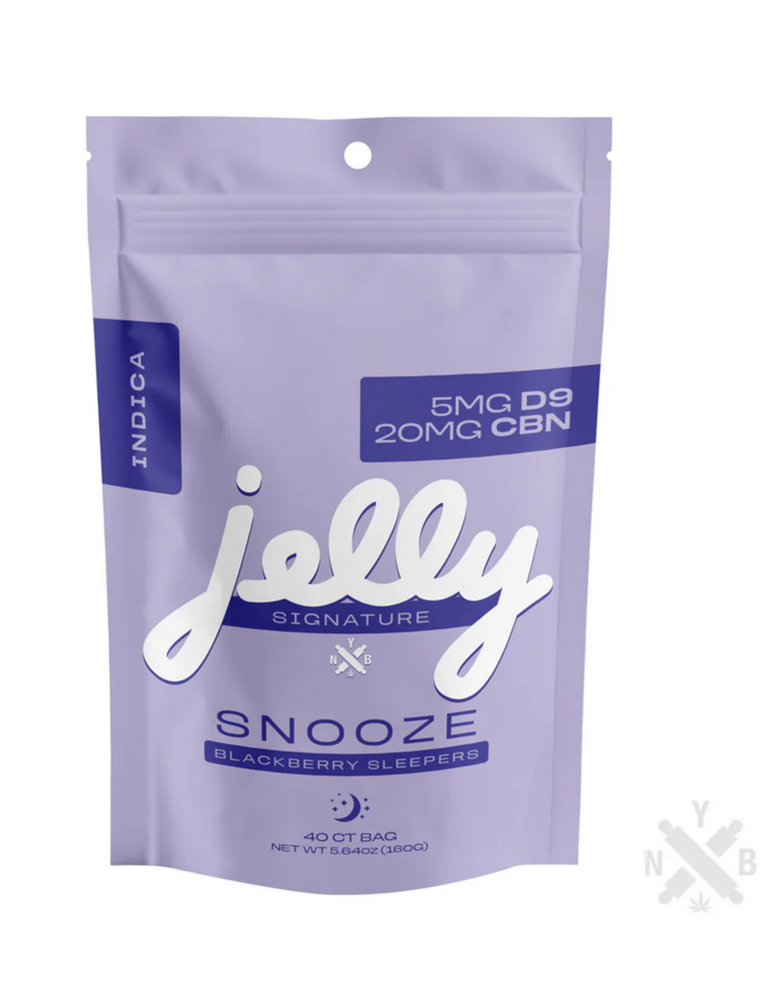 Jelly Jelly Delta 9 CBN 1:4 Snooze Blackberry Sleepers Indica Gummies 25mg 40ct