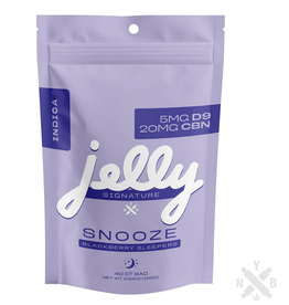 Jelly Delta 9 CBN 1:4 Snooze Blackberry Sleepers Indica Gummies 25mg 40ct