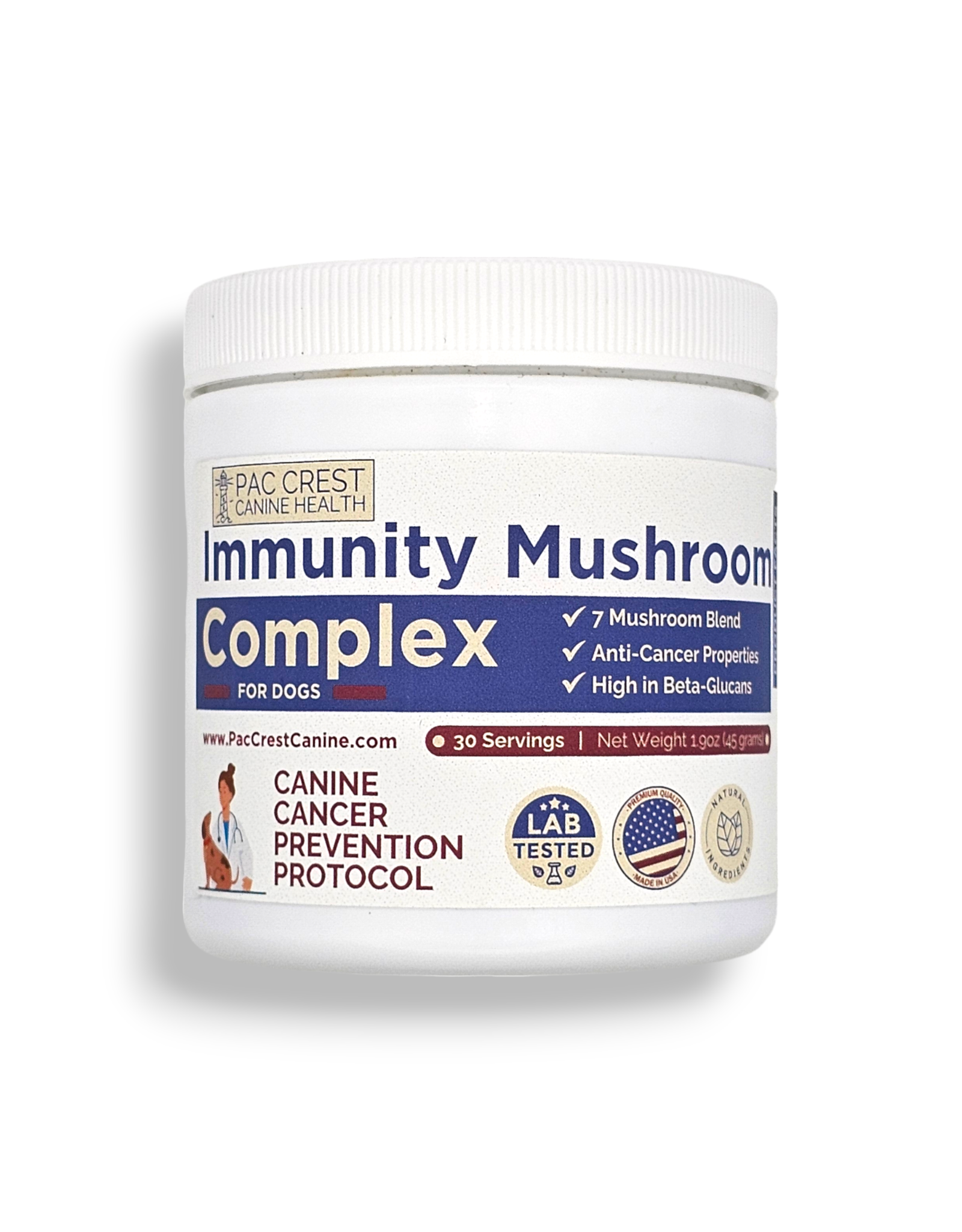Pacific Crest Pac Crest Immunity Mushroom Complex Powder for Dogs 1.9oz