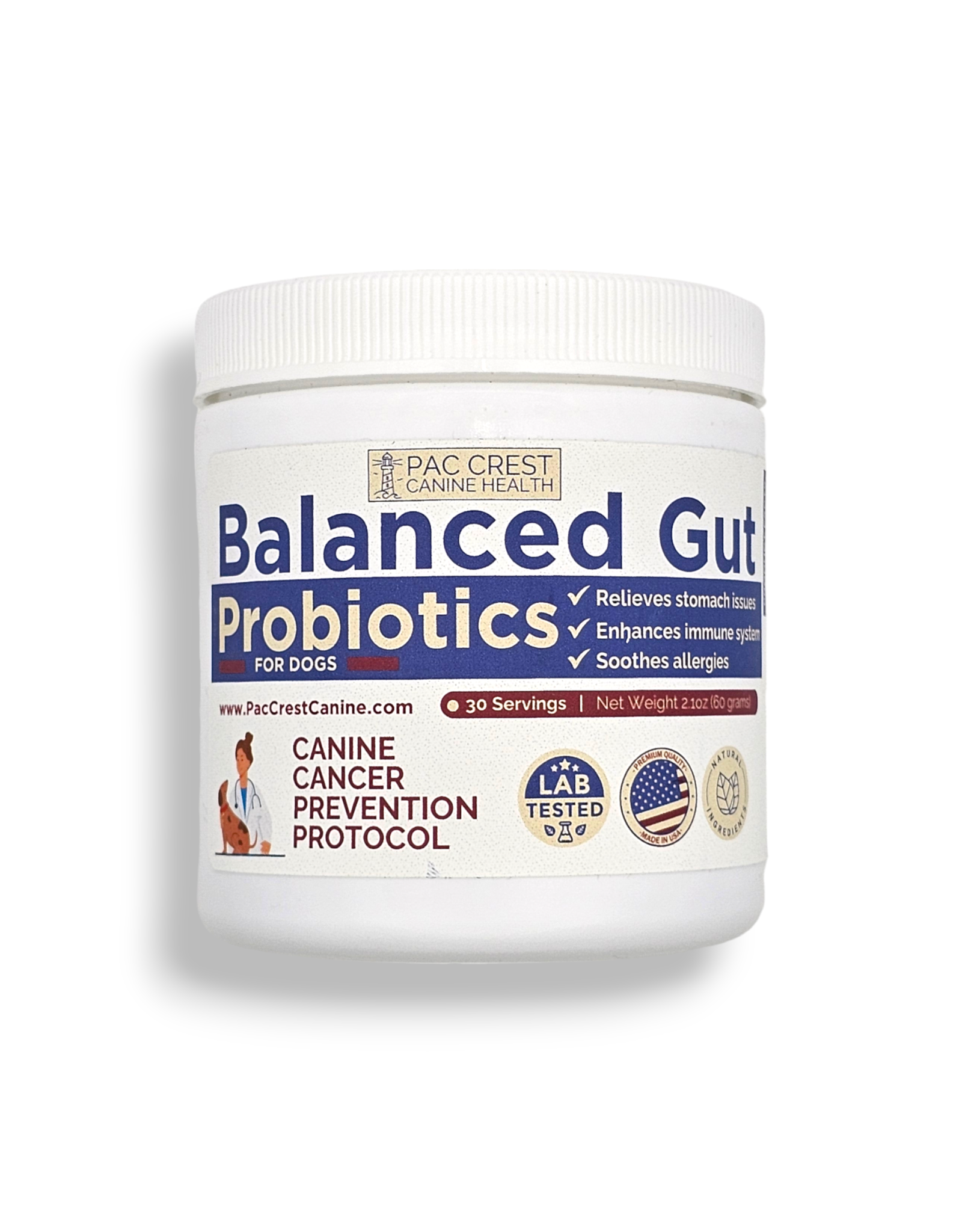 Botanical Enlightenment Botanical Enlightenment Canine Health Balanced Gut Probiotic Powder for Dogs 2.1oz