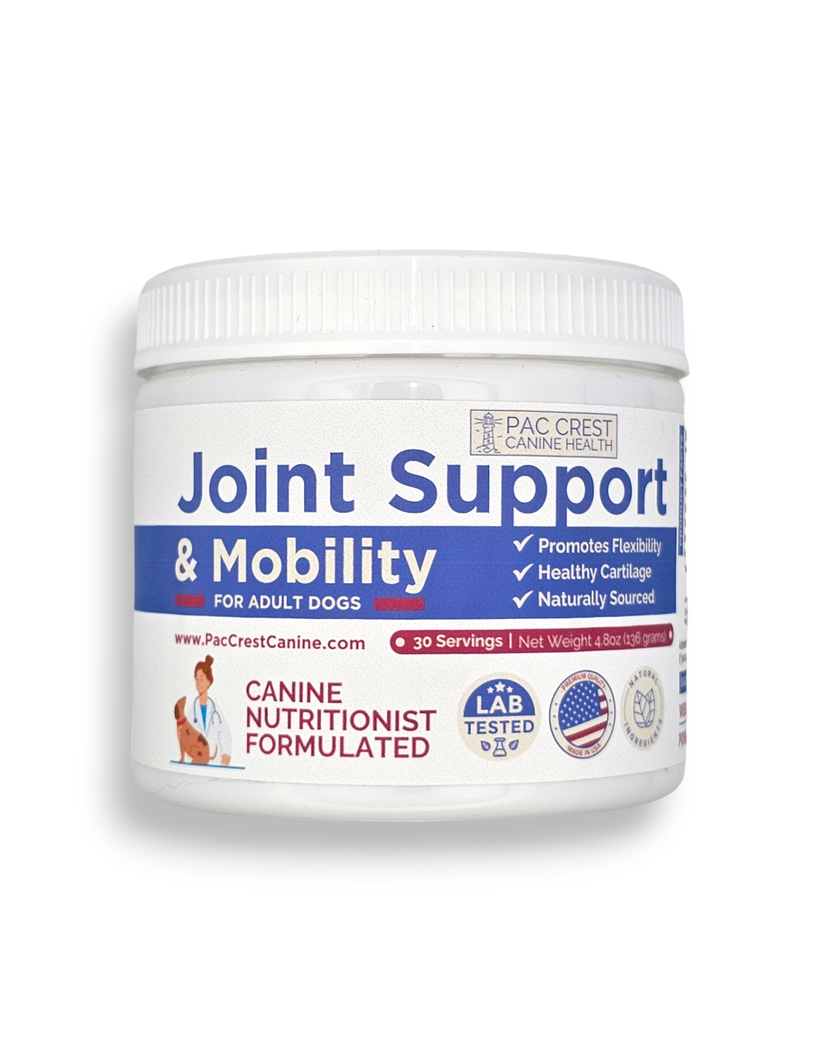 Pacific Crest Pac Crest Joint and Mobility Support  Powder for Dog 4.8oz