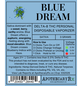 Apothecary Rx Apothecary Rx Delta 8 Blue Dream Sativa Disposable 3gr