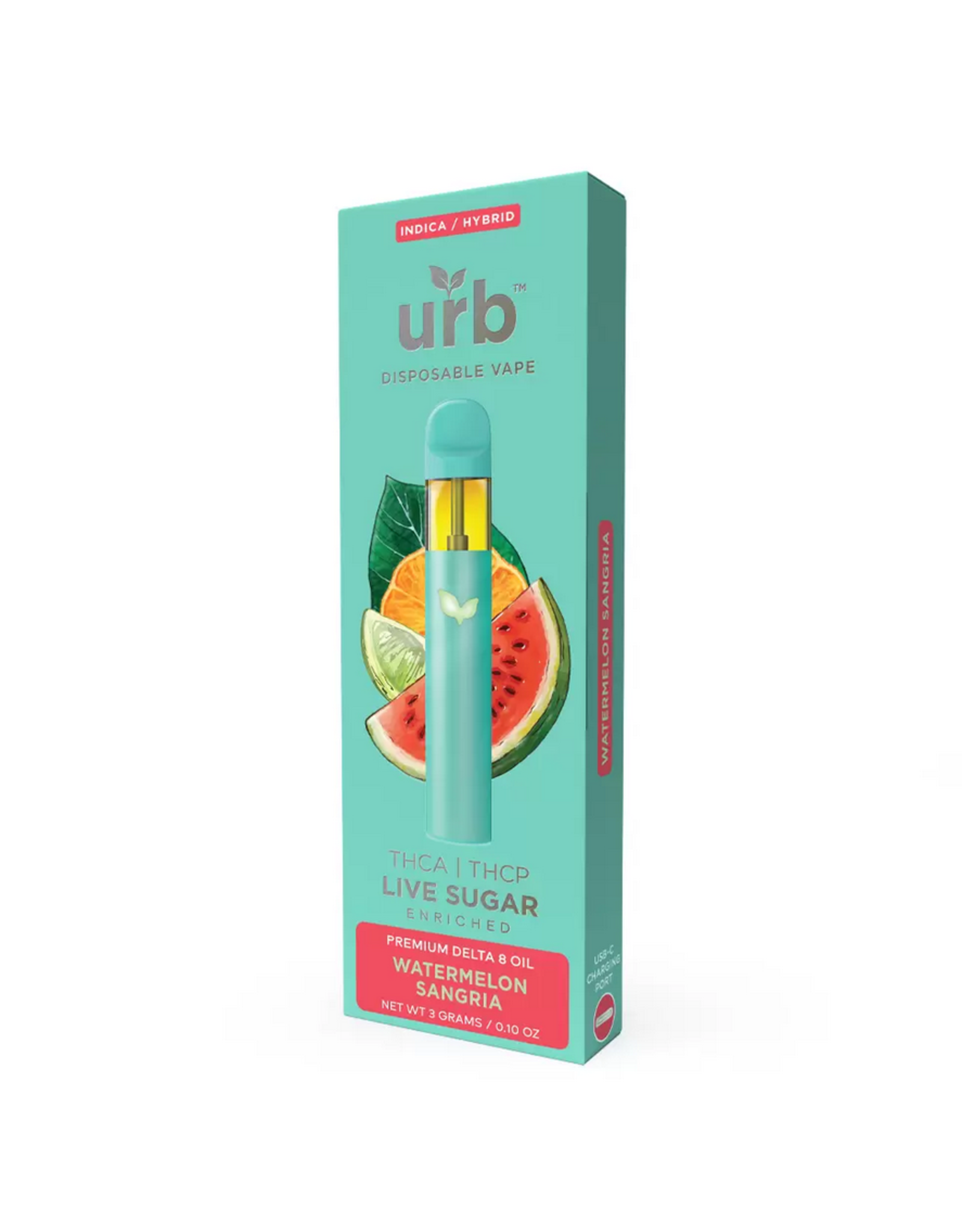 URB URB Live Sugar THCa THCP Delta-8 3gr Disposable
