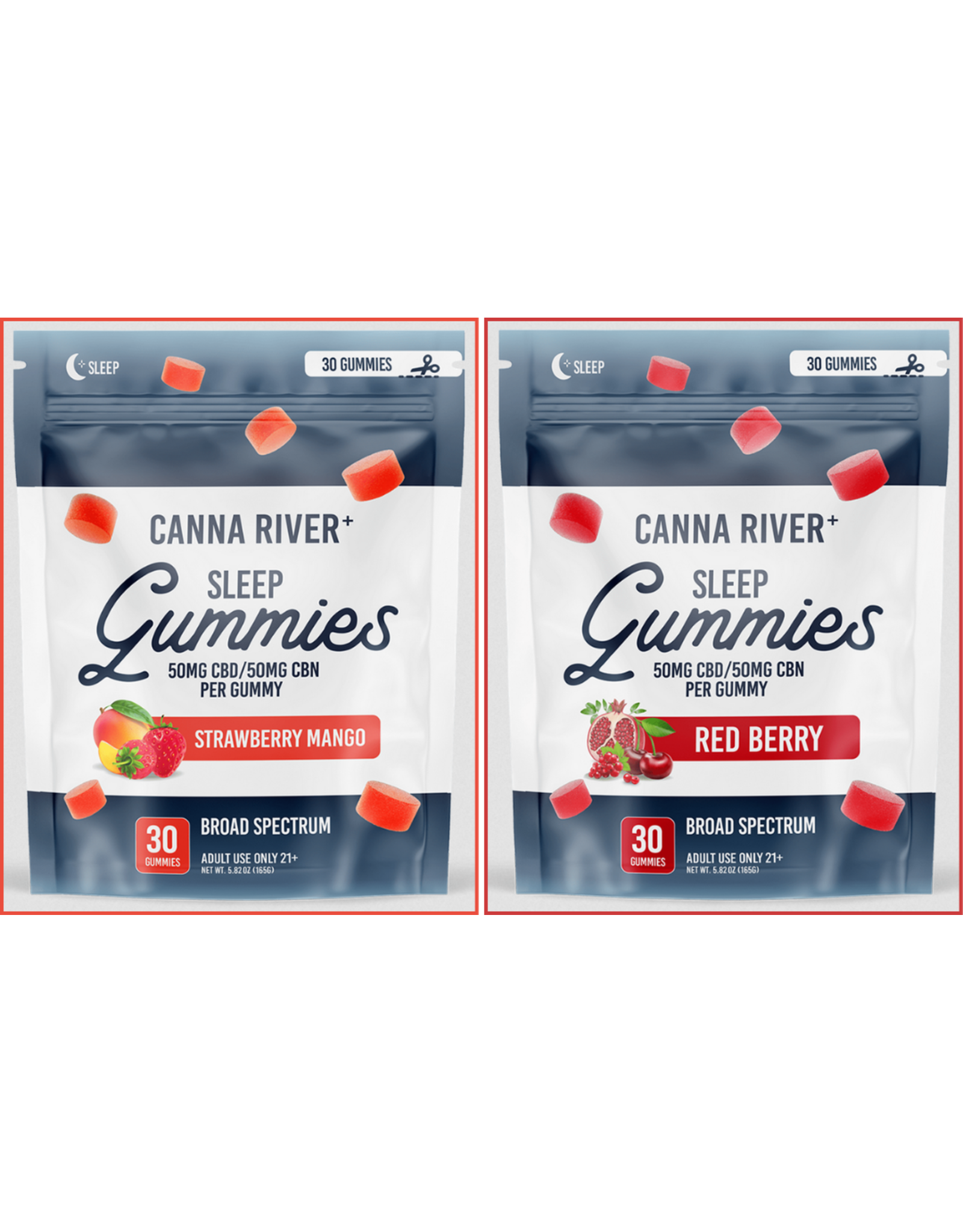 Canna River Canna River 100mg CBD CBN 1:1 Sleep Gummies 30ct