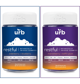 URB URB 25mg Restful Botanically Infused Delta-9 CBD CBN 2:1:1 Gummies 30ct