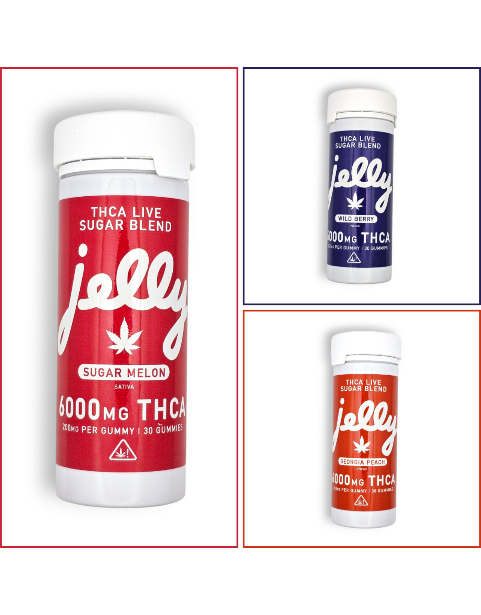 Jelly Jelly 200mg THCA Delta-8 Delta-9 Live Sugar Gummies 30ct