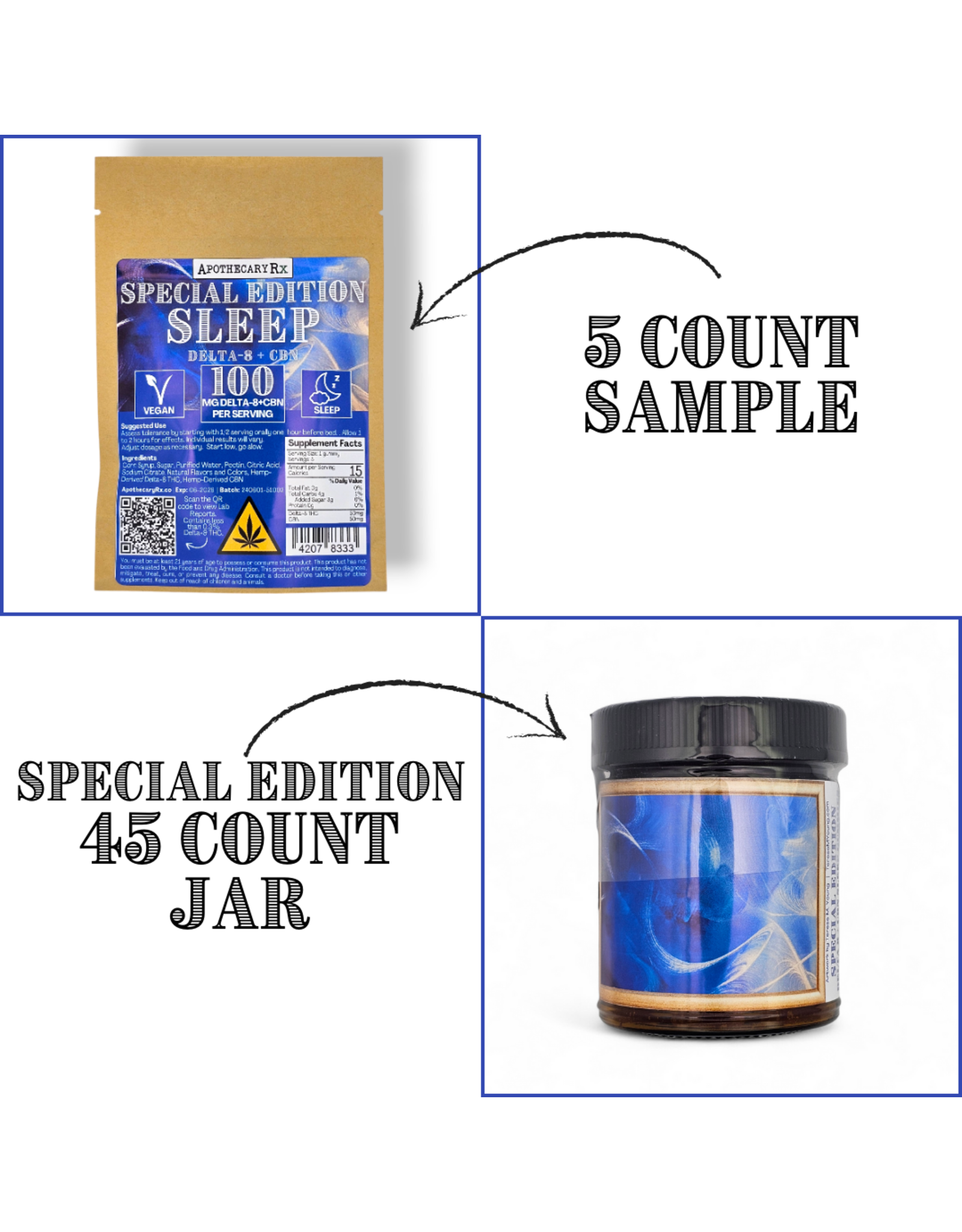 Apothecary Rx Apothecary Rx 100mg Delta-8 CBN Vegan Sleep Gummies