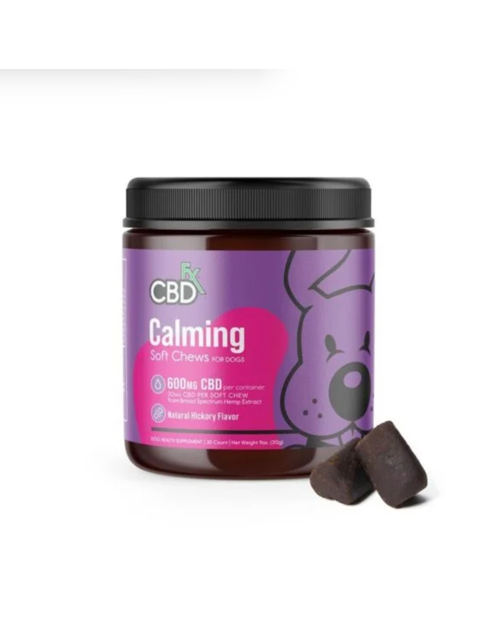 CBDfx CBDFx Broad Spectrum CBD Calming Soft Chews for Dogs 600mg 30 Count