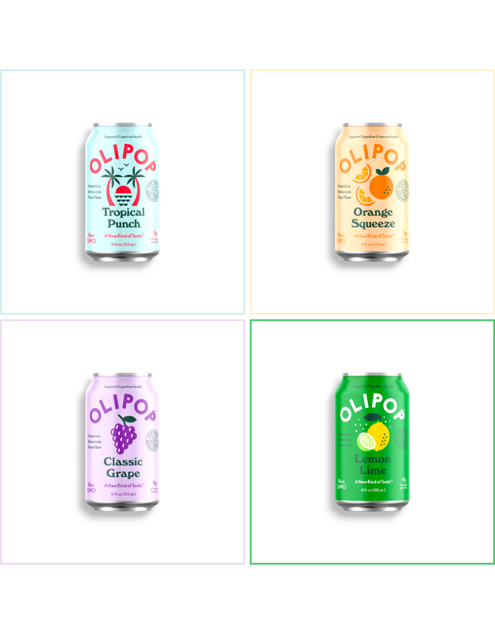 Olipop Prebiotic Botanical Fiber Soda 12oz
