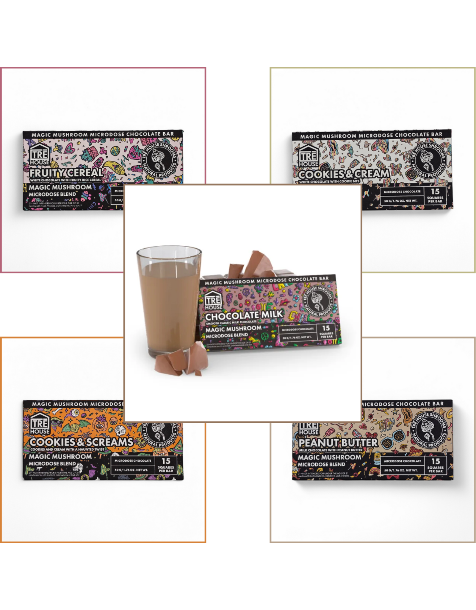 Tre House Tre House Magic Mushroom Microdose Chocolate Bar